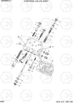 4020 CONTROL VALVE ASSY 20LC/25LC/30LC-7, Hyundai