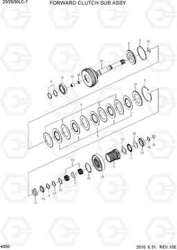 4050 FORWARD CLUTCH SUB ASSY 20LC/25LC/30LC-7, Hyundai