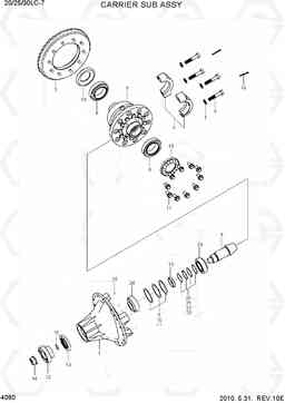 4080 CARRIER SUB ASSY 20LC/25LC/30LC-7, Hyundai