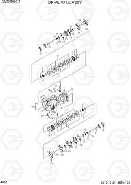 4090 DRIVE AXLE ASSY 20LC/25LC/30LC-7, Hyundai