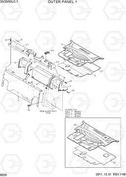 6020 OUTER PANEL 1 20LC/25LC/30LC-7, Hyundai