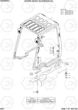 6041 OVER HEAD GUARD(OLD) 20LC/25LC/30LC-7, Hyundai