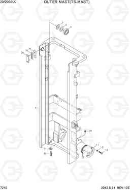 7210 OUTER MAST(TS-MAST) 20LC/25LC/30LC-7, Hyundai