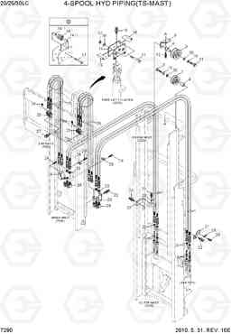 7290 4-SPOOL HYDRAULIC PIPING(TS-MAST) 20LC/25LC/30LC-7, Hyundai