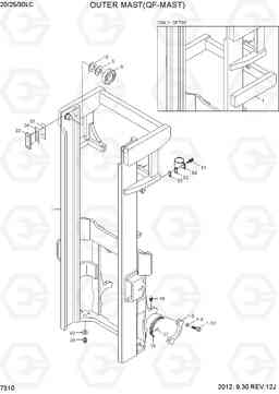 7310 OUTER MAST(QF-MAST) 20LC/25LC/30LC-7, Hyundai