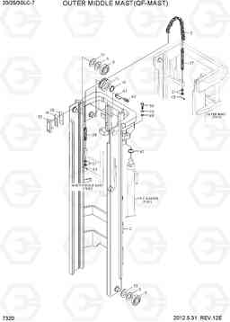 7320 OUTER MIDDLE MAST(QF-MAST) 20LC/25LC/30LC-7, Hyundai