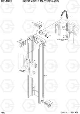 7330 INNER MIDDLE MAST(QF-MAST) 20LC/25LC/30LC-7, Hyundai