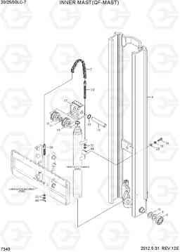 7340 INNER MAST(QF-MAST) 20LC/25LC/30LC-7, Hyundai