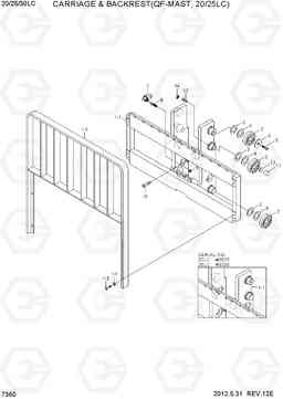 7360 CARR & BKT(QF-MAST, 20/25LC) 20LC/25LC/30LC-7, Hyundai