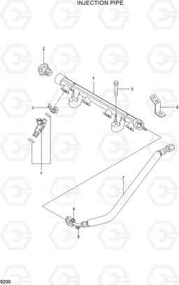 9200 INJECTION PIPE 20LC/25LC/30LC-7, Hyundai