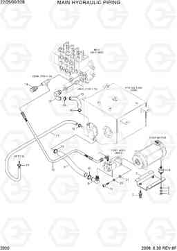 2030 MAIN HYDRAULIC PIPING 22B/25B/30B/32B-7, Hyundai