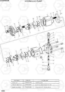 3090 HYDRAULIC PUMP 22B/25B/30B/32B-7, Hyundai