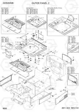 6030 OUTER PANEL 2 22B/25B/30B/32B-7, Hyundai