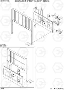 7041 CARRIAGE & B/REST (V-MAST, 30/32B) 22B/25B/30B/32B-7, Hyundai