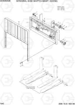 7042 INTEGRAL SIDE SHIFT(V-MAST, 22/25B) 22B/25B/30B/32B-7, Hyundai