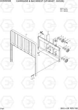 7141 CARRIAGE & BACKREST(VF-MAST, 30/32B) 22B/25B/30B/32B-7, Hyundai