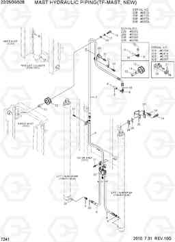 7241 MAST HYDRAULIC PIPING(TF-MAST, NEW) 22B/25B/30B/32B-7, Hyundai