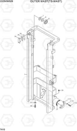 7410 OUTER MAST(TS-MAST) 22B/25B/30B/32B-7, Hyundai