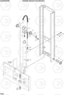 7430 INNER MAST(TS-MAST) 22B/25B/30B/32B-7, Hyundai