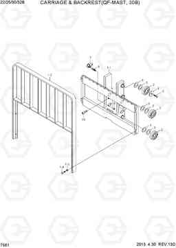 7561 CARRIAGE & BACKREST(QF-MAST, 30B) 22B/25B/30B/32B-7, Hyundai