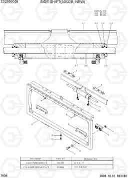 7636 SIDE SHIFT (CASCADE, 30/32B, NEW) 22B/25B/30B/32B-7, Hyundai