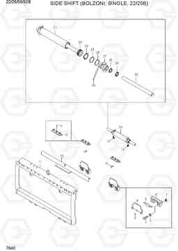 7640 SIDE SHIFT (BOLZONI, SINGLE, 22/25B) 22B/25B/30B/32B-7, Hyundai