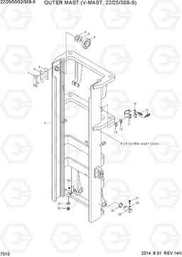 7010 OUTER MAST (V-MAST, 22/25/30B-9) 22/25/30/32/35B-9, Hyundai