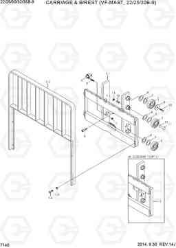 7140 CARRIAGE & B/REST (VF-MAST,22/25/30B-9) 22/25/30/32/35B-9, Hyundai