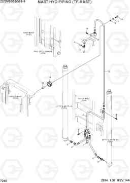 7240 MAST HYD PIPING (TF-MAST) 22/25/30/32/35B-9, Hyundai