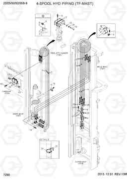 7290 4-SPOOL HYD PIPING (TF-MAST) 22/25/30/32/35B-9, Hyundai