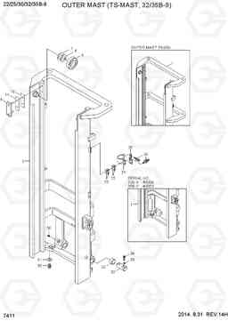 7411 OUTER MAST (TS-MAST, 32/35B-9) 22/25/30/32/35B-9, Hyundai