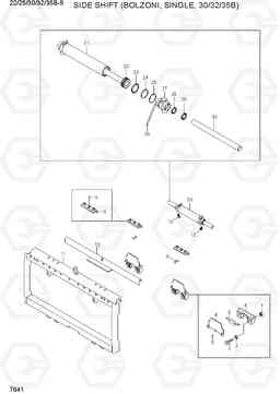 7641 SIDE SHIFT (BOLZONI, SINGLE,30/32/35B-9) 22/25/30/32/35B-9, Hyundai