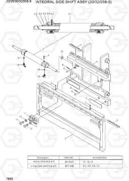 7655 INTEGRAL SIDE SHIFT ASSY (30/32/35B-9) 22/25/30/32/35B-9, Hyundai