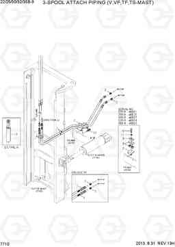 7710 3-SPOOL ATTACH PIPING (V,VF,TF,TS-MAST) 22/25/30/32/35B-9, Hyundai