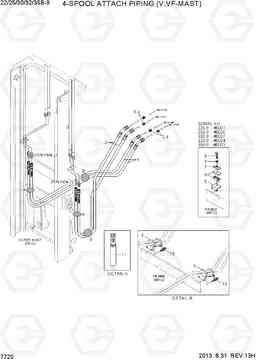 7720 4-SPOOL ATTACH PIPING (V,VF-MAST) 22/25/30/32/35B-9, Hyundai