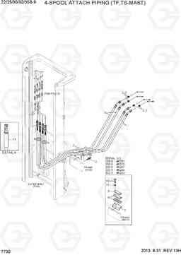 7730 4-SPOOL ATTACH PIPING (TF,TS-MAST) 22/25/30/32/35B-9, Hyundai