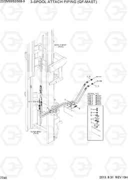 7740 3-SPOOL ATTACH PIPING (QF-MAST) 22/25/30/32/35B-9, Hyundai