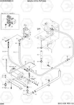 2030 MAIN HYD PIPING 22/25/30/35BH-9, Hyundai