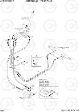 2050 STEERING HYD PIPING 22/25/30/35BH-9, Hyundai