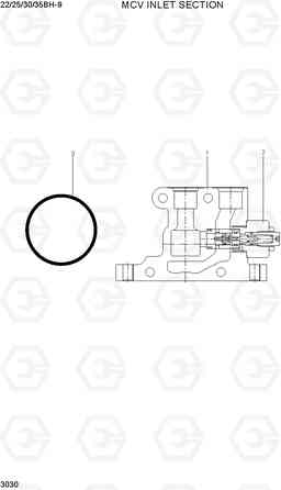3030 MCV INLET SECTION 22/25/30/35BH-9, Hyundai