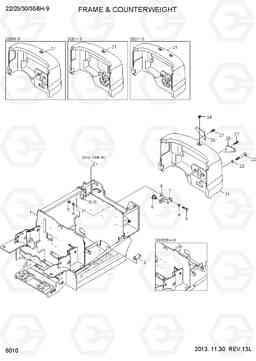 6010 FRAME & COUNTERWEIGHT 22/25/30/35BH-9, Hyundai