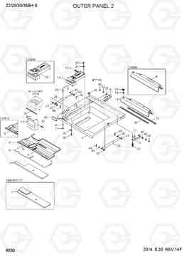 6030 OUTER PANEL 2 22/25/30/35BH-9, Hyundai