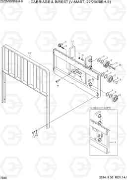 7040 CARRIAGE & B/REST (V-MAST,22/25/30BH-9) 22/25/30/35BH-9, Hyundai