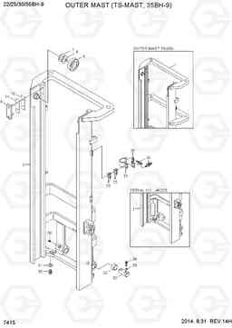 7415 OUTER MAST (TS-MAST, 35BH-9) 22/25/30/35BH-9, Hyundai