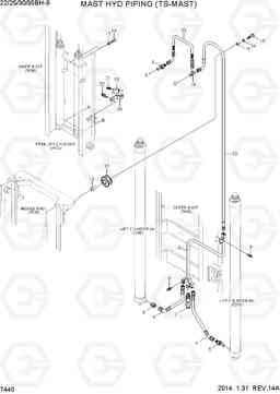 7440 MAST HYD PIPING (TS-MAST) 22/25/30/35BH-9, Hyundai