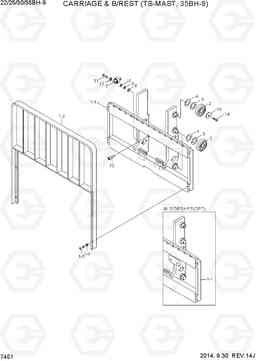 7451 CARRIAGE & B/REST (TS-MAST, 35BH-9) 22/25/30/35BH-9, Hyundai
