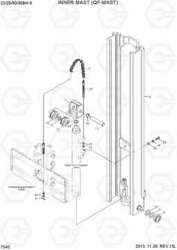 7540 INNER MAST (QF-MAST) 22/25/30/35BH-9, Hyundai