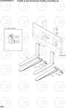 7621 FORK & EXTENSION FORK (22/25BH-9) 22/25/30/35BH-9, Hyundai