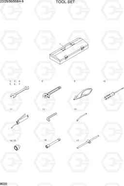 8020 TOOL SET 22/25/30/35BH-9, Hyundai