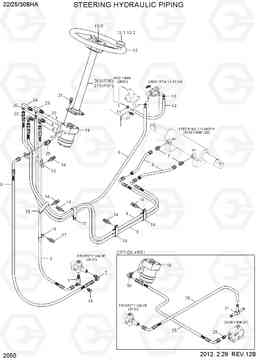2050 STEERING HYDRAULIC PIPING 22/25/30BHA-7, Hyundai